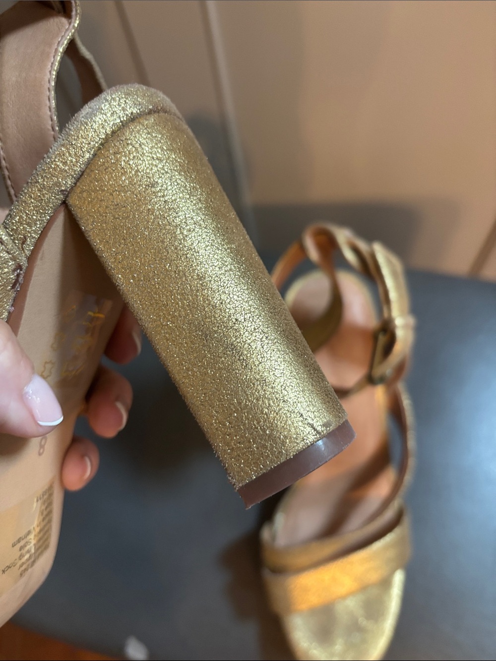 Madewell Gold The Liv Sandal 8 - Picture 8 of 14
